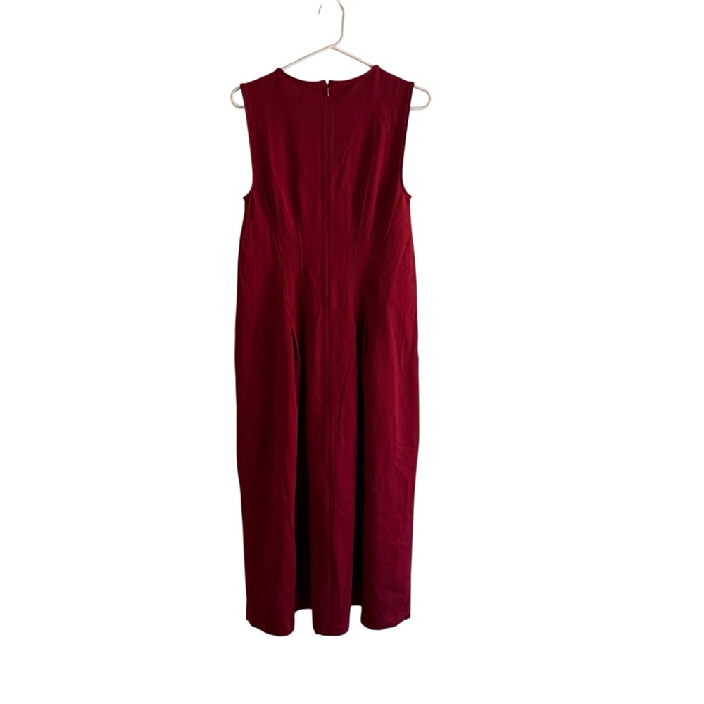 J Crew Nadia Dress A-Line Bordeaux Berry Red Size Medium - Picture 3 of 7